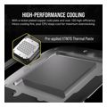 corsair hydrox cpu water block xc7 elite lcd 1700 1851 am4 am5 black extra photo 3