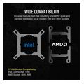 corsair hydrox cpu water block xc7 elite lcd 1700 1851 am4 am5 black extra photo 6
