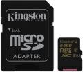 kingston sdcg 64gb 64gb micro sdxc uhs i u3 class 3 sd adapter extra photo 1