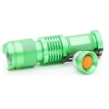 pure cree mini led flashlight 7w 300lm q5 3 modes green extra photo 1