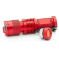 pure cree mini led flashlight 7w 300lm q5 3 modes red extra photo 1