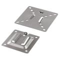 hama 49525 lcd wall bracket slim vesa 100 silver extra photo 1