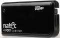 natec nhu 0331 mayfly 4 port usb20 hub black extra photo 1