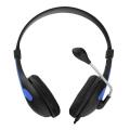 esperanza eh158b stereo headphones with microphone rooster blue extra photo 1