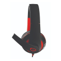 esperanza egh300r stereo headphones with microphone for gamers condor red extra photo 2