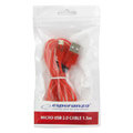 esperanza eb185r cable micro usb 20 a b m m 15m red transparent extra photo 1