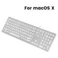 perixx periboard 325 mw wired aluminium backlit keyboard with mac os layout extra photo 1