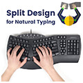 perixx periboard 512 b ergonomic split black usb keyboard extra photo 1
