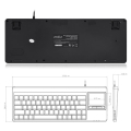 perixx periboard 515 h plus wired mini usb keyboard with touchpad and 2 hubs extra photo 3