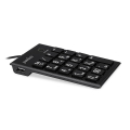 perixx peripad 202 h b usb numerical keypad with silent x type scissor keys and hub extra photo 1