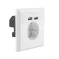 lanberg ac wall socket with 2 port usb charger extra photo 3
