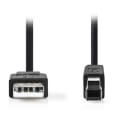 nedis ccgp60100bk20 usb 20 cable a male b male 2m black extra photo 1