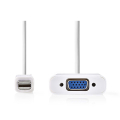 nedis ccgp37850wt02 mini displayport male vga female cable 02m white extra photo 1