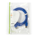 nedis ccgp61010bu20 usb 30 cable a male a female 2m blue extra photo 2