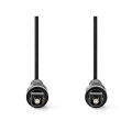 nedis cagp25000bk100 optical audio cable toslink male toslink male 10m black extra photo 1