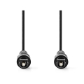 nedis cagp25000bk20 optical audio cable toslink male toslink male 2m black extra photo 1