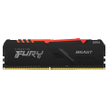 ram kingston kf437c19bb1a 16 fury beast rgb 16gb ddr4 3733mhz extra photo 1
