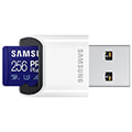 samsung mb md256kb ww pro plus 256gb micro sdxc 2021 uhs i u3 v30 a2 usb adapter extra photo 2