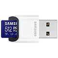 samsung mb md512kb ww pro plus 512gb micro sdxc 2021 uhs i u3 v30 a2 usb adapter extra photo 2