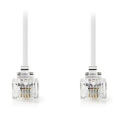 nedis tcgp90200wt50 telecom cable rj11 male rj11 male 5m white extra photo 1