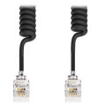 nedis tcgp90100bk20 telecom cable rj10 male rj10 male 2m black extra photo 1