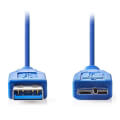 nedis ccgp61500bu05 usb 30 cable a male micro b male 05m blue extra photo 1