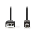 nedis ccgt60100bk20 usb 20 cable a male usb b male 2m black extra photo 1