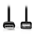 nedis ccgt60010bk30 usb 20 cable a male usb a female 3m black extra photo 1