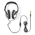 nedis hpwd1201bk over ear headphones silver black extra photo 1