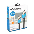 lanberg hdmi m m v20 cu box premium certificate cable 2m black extra photo 2