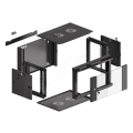 lanberg wall mounted rack 19 6u 570x450mm demounted flat pack black extra photo 5