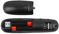natec nwl 1604 warbler wireless laser presenter black extra photo 1