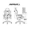 fury nff 1711 avenger l gaming chair black white extra photo 6