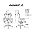 fury nff 1712 avenger xl gaming chair black white extra photo 7