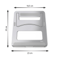 hama 53059 aluminium notebook stand silver extra photo 1