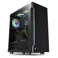 case thermaltake h200 tg rgb midi tower tempered glass black extra photo 2
