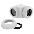 corsair hydro x fitting hard xf 90 angled glossy white 2 pack 12mm od compression extra photo 2