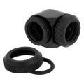 corsair hydro x fitting hard xf 90 angled black 2 pack 14mm od compression extra photo 2
