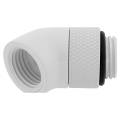 corsair hydro x fitting adapter xf 45 angled rotary glossy white 2 pack extra photo 1
