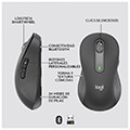 logitech 910 006239 signature m650 wireless mouse left handed large graphite extra photo 5