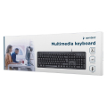 gembird kb um 106 multimedia keyboard usb us layout black extra photo 2