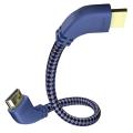 in akustik premium high speed 4k hdmi cable with ethernet 90 angled gold plated 3m blue silver extra photo 1