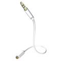 in akustik star audio cable extension 35mm jack plug 3m white extra photo 1