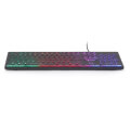 pliktrologio gembird kb uml 01 rainbow backlight multimedia us layout black extra photo 1