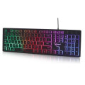 pliktrologio gembird kb uml 01 rainbow backlight multimedia us layout black extra photo 2