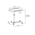 maclean mc 671 laptop projector stand on wheels 7 17  extra photo 4