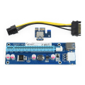 gembird rc pciex 03 pci express riser add on card pci ex 6 pin power connector extra photo 2
