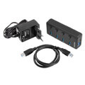 natec nhu 1557 mantis 2 4 ports usb 30 hub with ac adapter extra photo 4