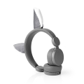 nedis wired headphones willy wolf grey extra photo 3