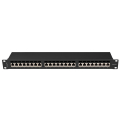 lanberg patch panel 24 port 1u cat6a ftp black extra photo 1